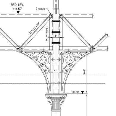 AutoCAD drafting for Strathfield Station's awnings